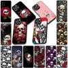 Cover for Samsung Galaxy A05 A06 A14 A50 A51 A52 A12 A13 A17 A70 A07 A25 A26 A56 A23 M53 Phone Case Floral Art Skull Flower Rose