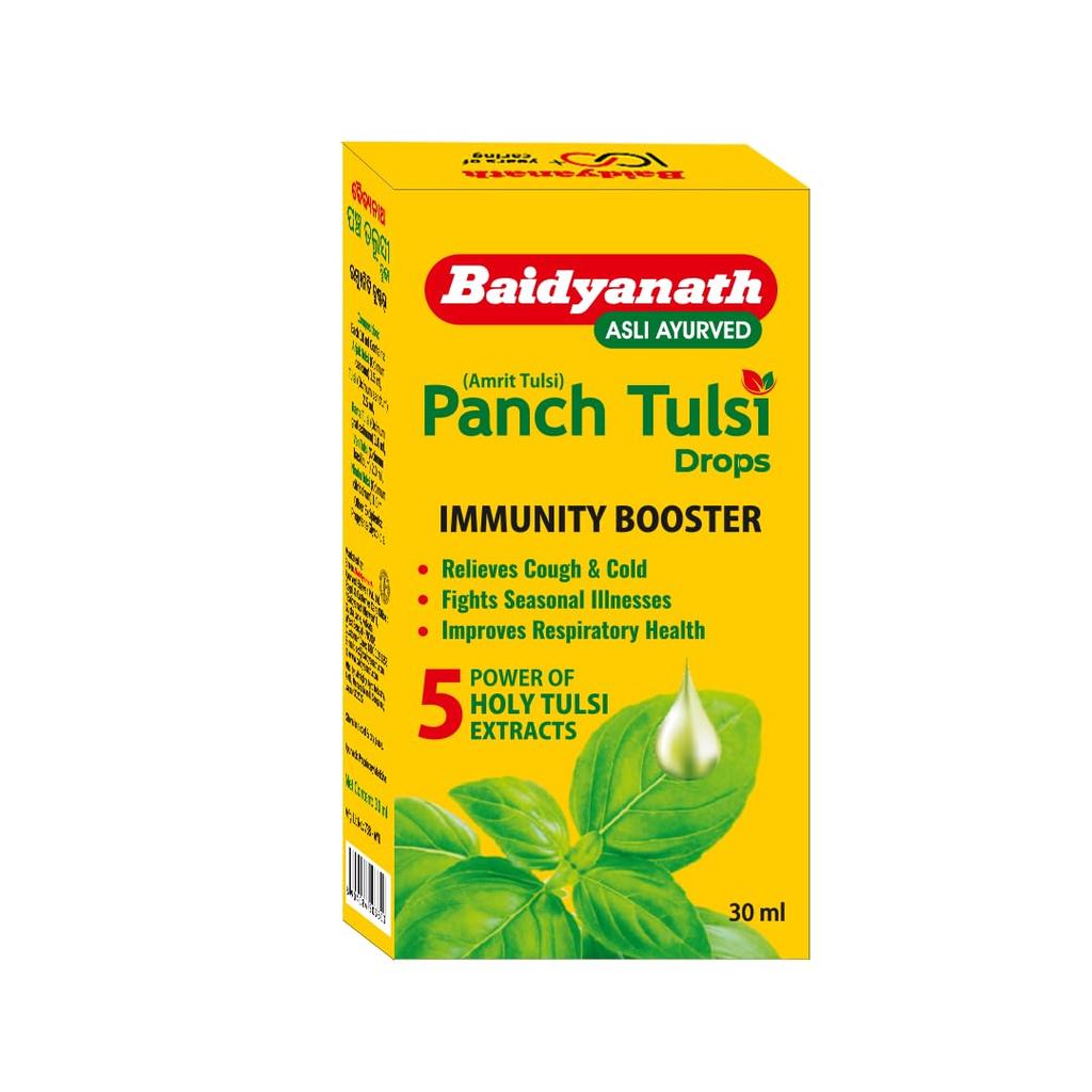 Baidyanath Panch Tulsi Drops 30 ml | Herbal Immunity Booster With 5 Tulsi Extracts | Natural Antioxidant Support For Daily Wellness
