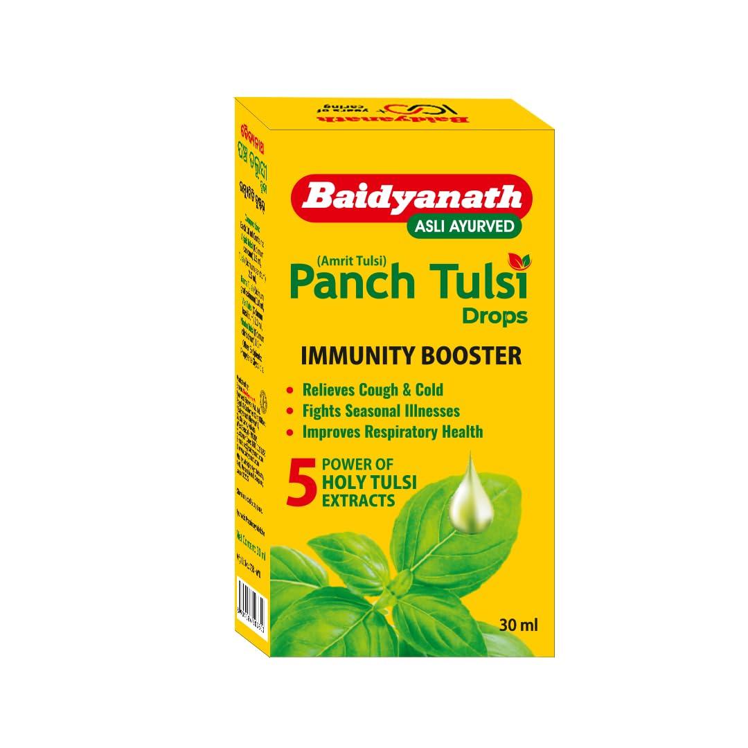 

Baidyanath Panch Tulsi Drops 30 ml | Herbal Immunity Booster With 5 Tulsi Extracts | Natural Antioxidant Support For Daily Wellness