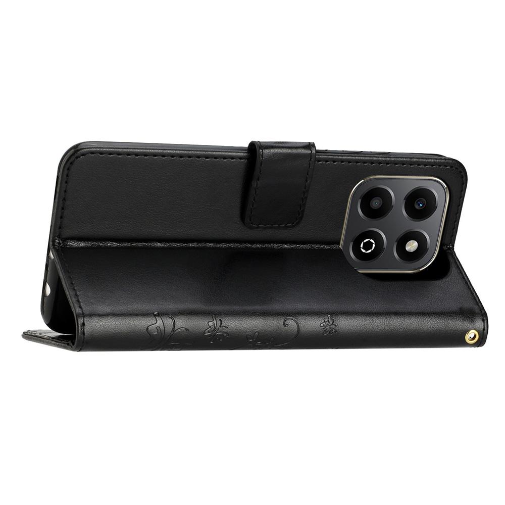 For Honor X7c 4G/200 Smart 5G Case Pattern Imprint PU Leather Phone Wallet Cover with Strap