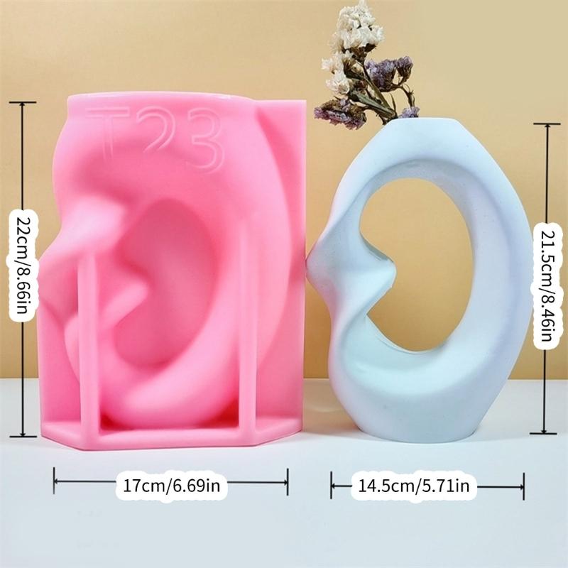 Minimalist Art Vase Silicone Mold Unique Home Decors Pieces Creating Mould Unique Nordic Style Vase Silicone Mold