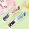 Cute Cartoon Mini Stapler+ Staples Set Adorable Multifunctional Desk Tool for School Office Home Use Kids Gift