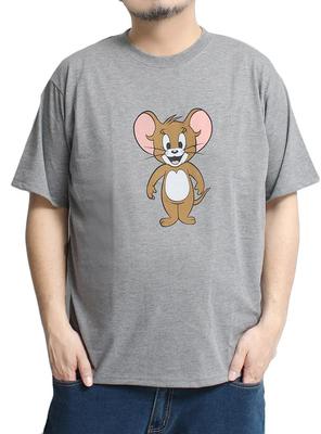 One Colors TOM UND JERRY Herren Kurzarm T-Shirt mit Charakter Allover-Print, Rundhalsausschnitt, Größe 3L, Grau (29)