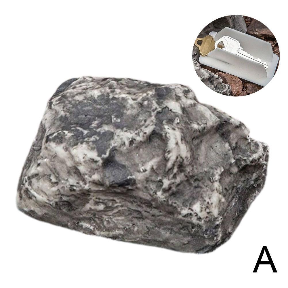 Outdoor Garden Key Safe Box Discreet Key Storage Rock Safety Ornament Stone Artificial Stone Hide Keys In Resin J7F8