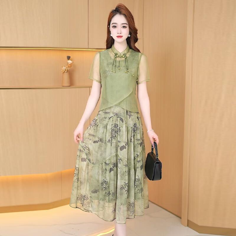 

Короткое платье с принтом в новом китайском стиле от Woodpecker 2XL