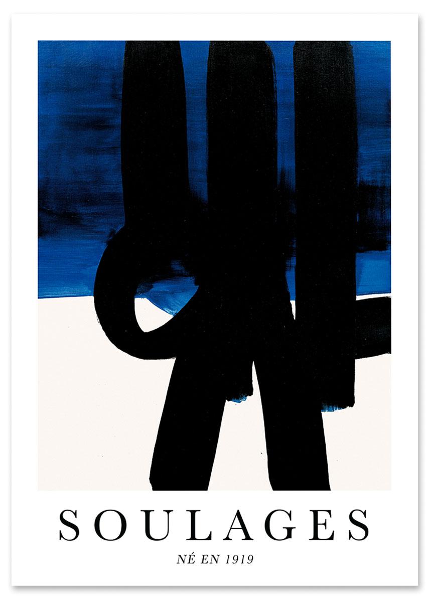 

Plakat abstrakcja soulages 30x40 cm