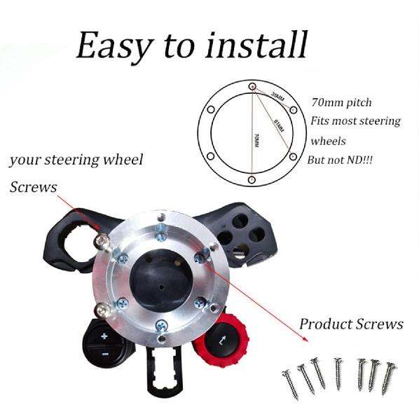 Lumclaw For Logitech G29 G920 G923 13 Inch Steering Wheel Adapter Plate 70Mm Pcd Racing Car Game Modification (Silver)