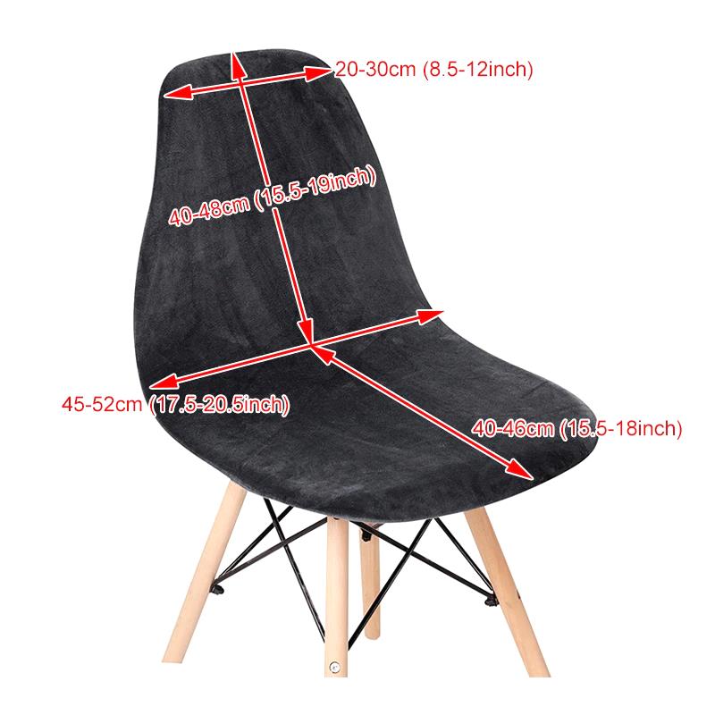 1 PC Jacquard Shell Chair Cover Short Back Stretch Dining Chair Cover Adjustable Dining Room Seat Cover For Bar Party Home Decor