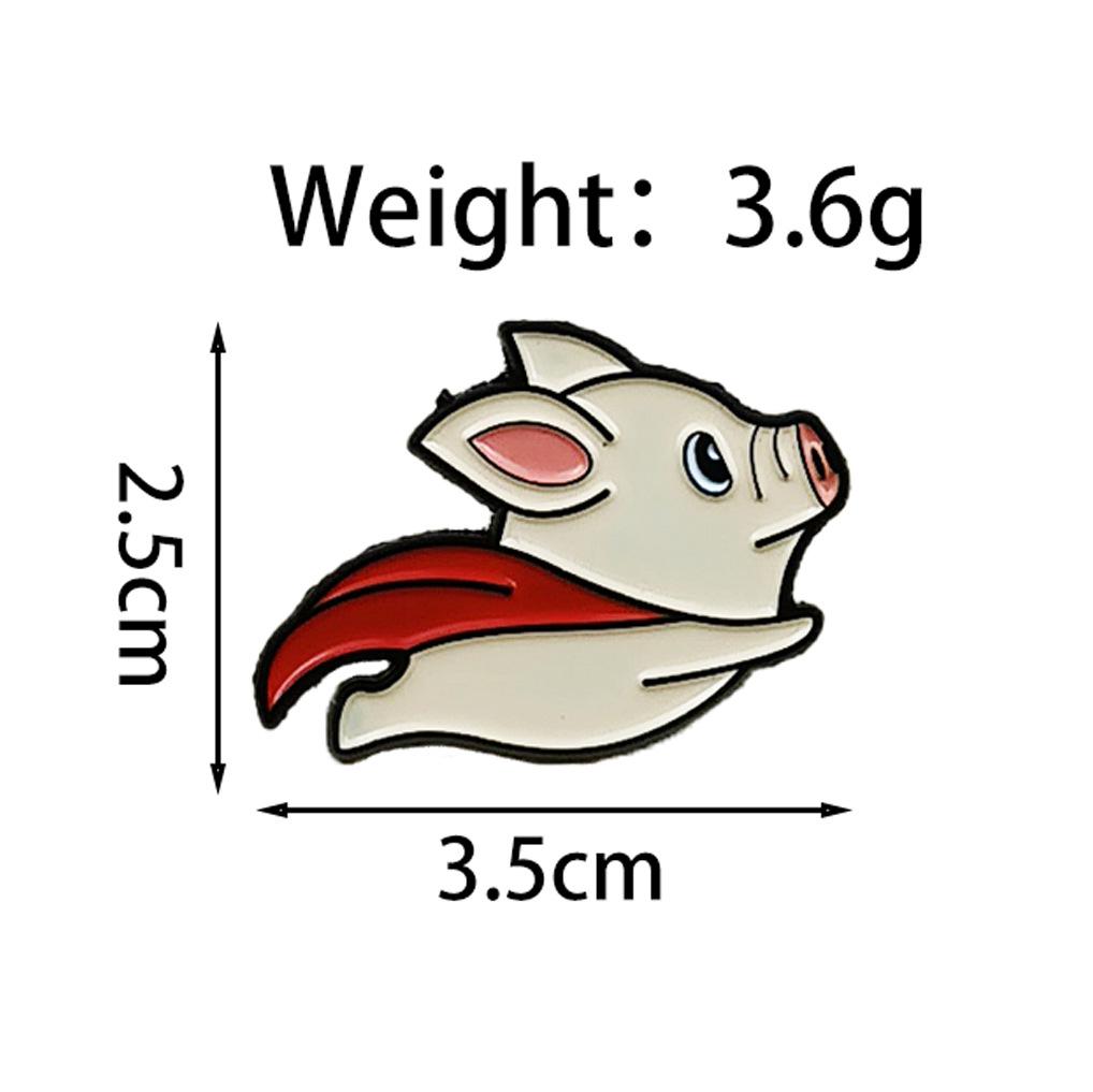 Fashionable Alloy Cartoon Animal Brooch - Geometric Badge for Backpacks