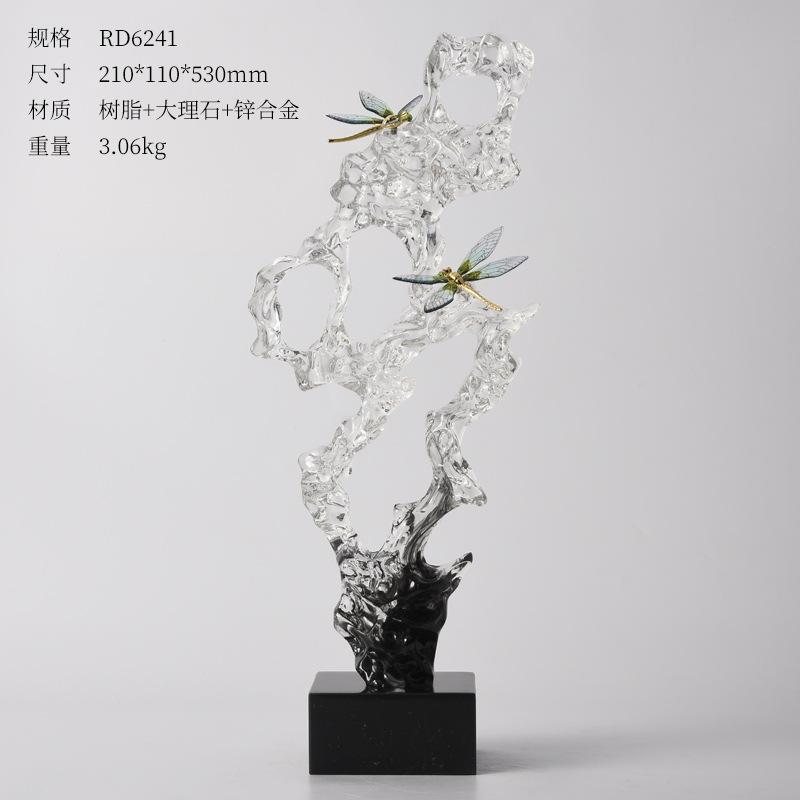 

Каменная скульптура украшение гостиная веранда тумба под телевизор модель комната офис креативный свет роскошь китайские аксессуары для дома прозрачный