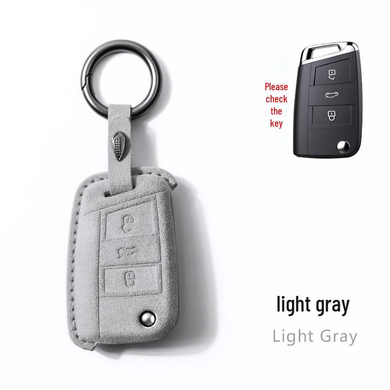

Замшевый чехол для ключа автомобиля для моделей Volkswagen: CC, Lavida, Jetta, Touran, Phaeton, Tayron OPP Plastic Bag