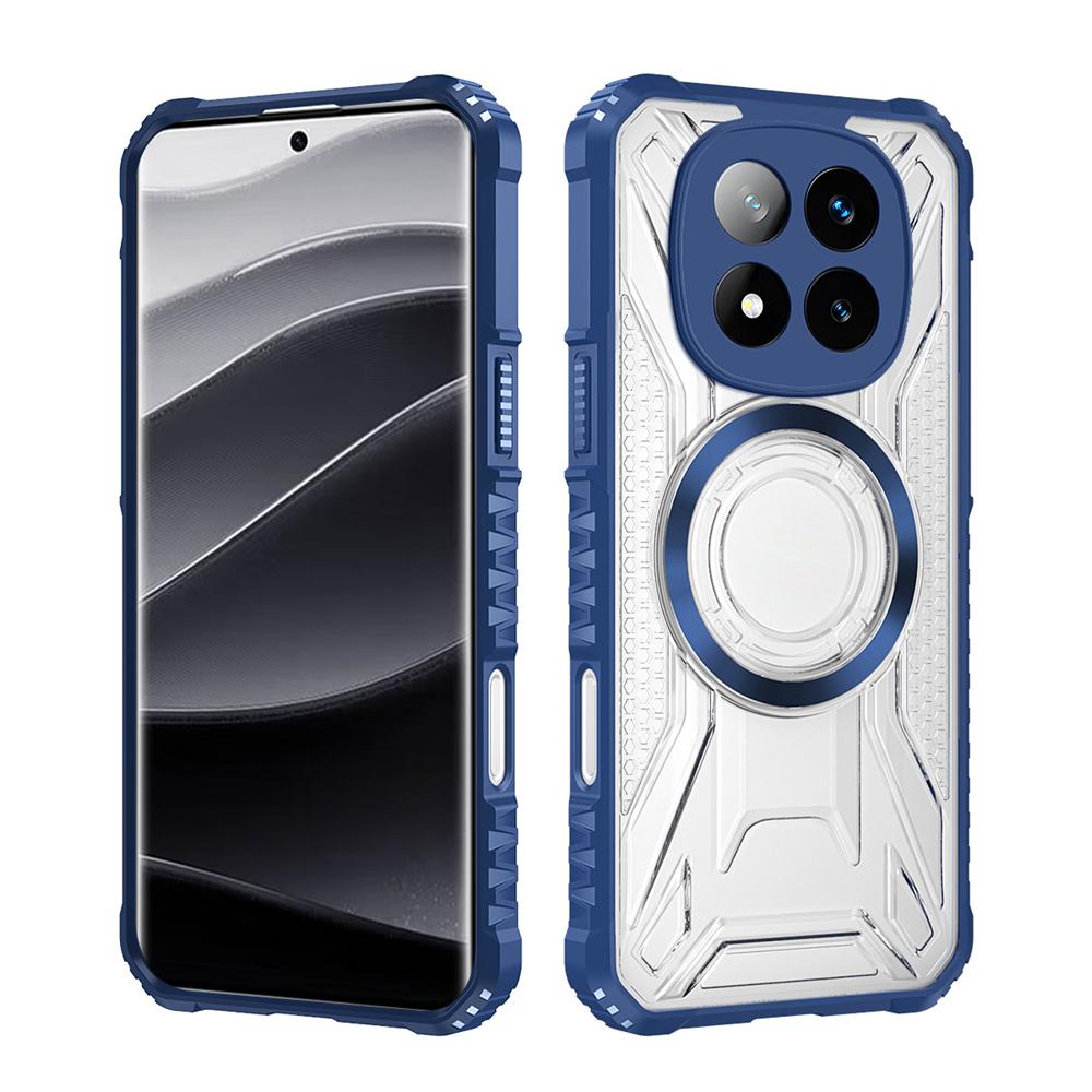 KEYSION Transparent Magnetic Case for Redmi Note 15 Pro+ 5G Silicone+PC Heavy Duty Shockproof Phone Cover for Redmi Note 15 5G