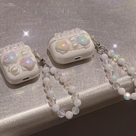 Pearl Flower Butterfly for AirPods 1 Generation Apple Bluetooth Headset Case 1/1 Generation Transparent Pro1 Generation