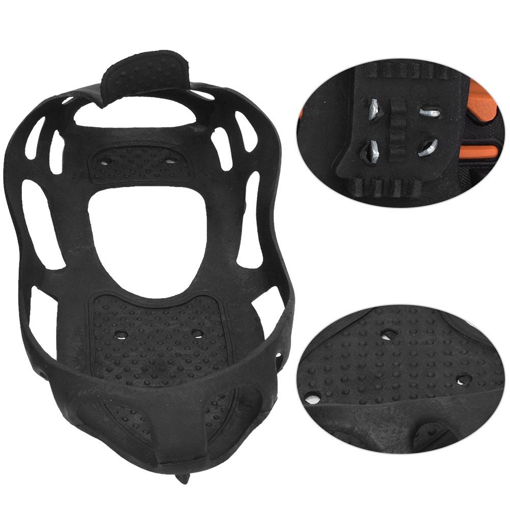 TPE 24 Teeth Anti slip Ice Cleat Shoe Grips Spikes Cleats Crampons for Snow Ground Hiking Climbing