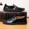 New Outdoor Men's Cowhide Leather Shoes Hand Stitched Genuine Leather Shoes Non-slip Driving Shoes Men Loafers Shoes Designer