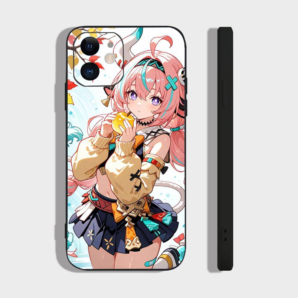 Varesa Anime Game Genshin Impact Phone Case For IPhone 17 Air 16 15 14 13 Pro Max 11 12 Black Silicone Cover