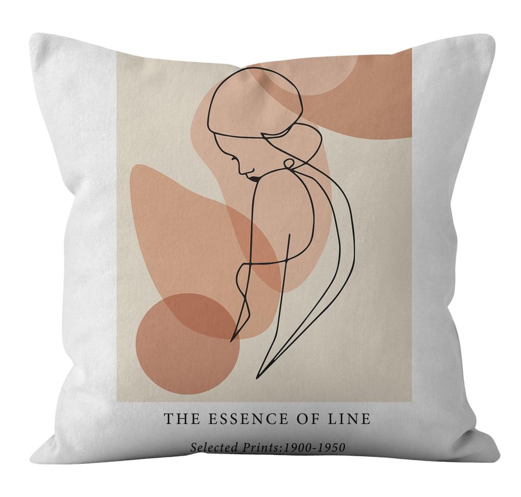 Nordic Wasabi Style Abstract Pillowcase Modern Simple Home Sofa Bedside Cushion Cover