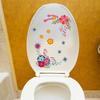 Flower Mural Toilet Decoration Stickers Bathroom Decors Self-adhesive Paintings Removable PVC Sticker 1Piece