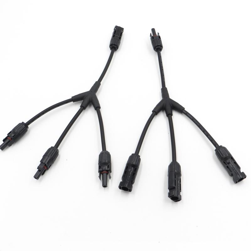PV Connector Y Type Parallel Connection Solar Panel System Waterprrof Connector Branch Two Pieces Solar Cell Connect Plug
