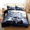 3D Print Cool Racing Car Drift Cars Bedding Set Single Twin Full Queen King Size Bed Set Adult Boys Bedroom Men Boys Gift