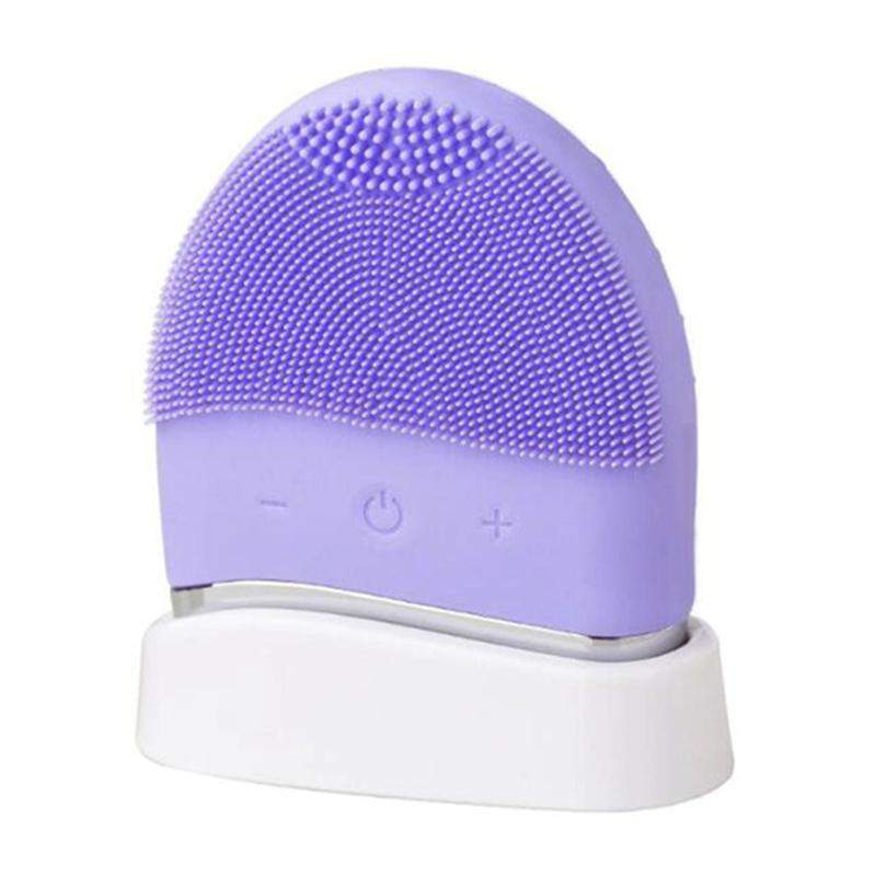 Private Label Facial Cleansing Brush Silicone Facial Cleaning Brush for Cleansing and Exfoliating Rechargeable