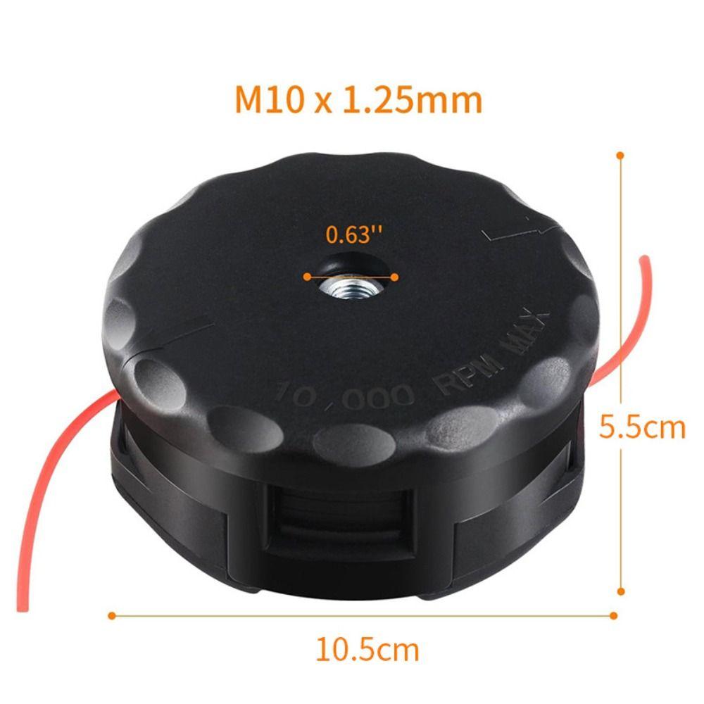 Plastic Grass Trimmer Head M10x1.25 Brush Cutter Head New Garden Tool Accessories Lawn Maintenance