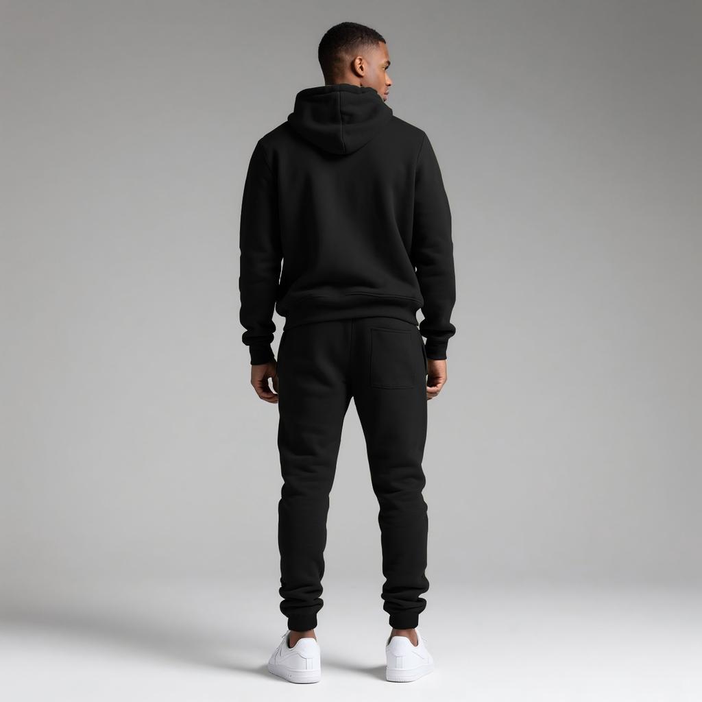 Herrenbekleidung Herbst und Winter Langärmeliger Kapuzen-Sport-Gym-Freizeitanzug Warmes zweiteiliges Set Trainingsanzug Herren