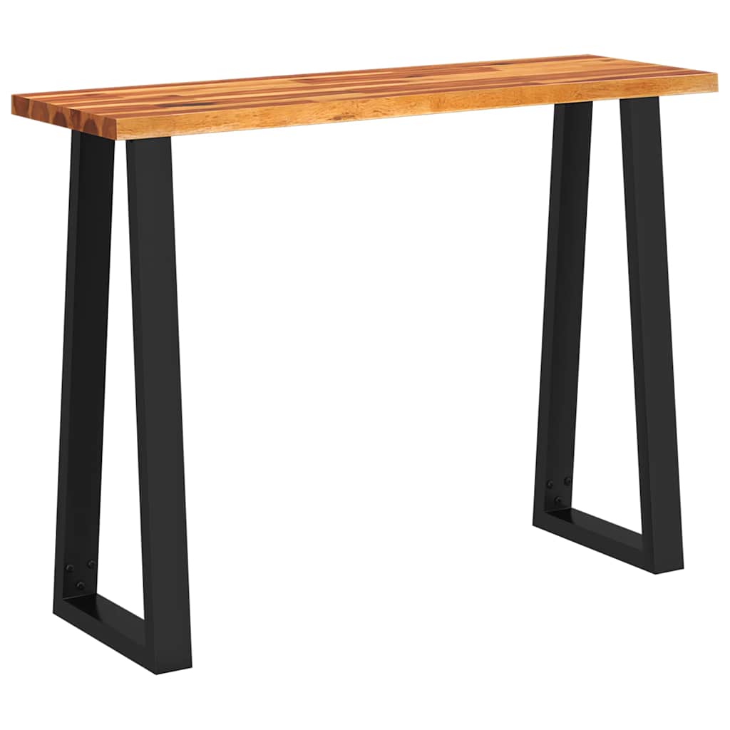 Console Table with Live Edge 110 x 35 x 80 cm Solid Acacia Wood