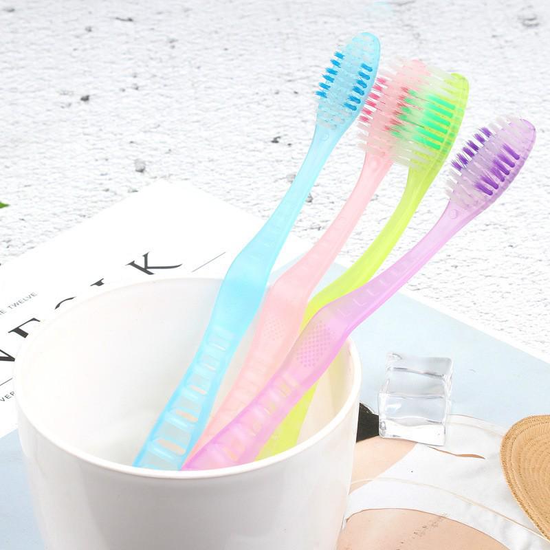 Adult Bamboo Charcoal Soft Bristle Toothbrush - Disposable Manual Brush