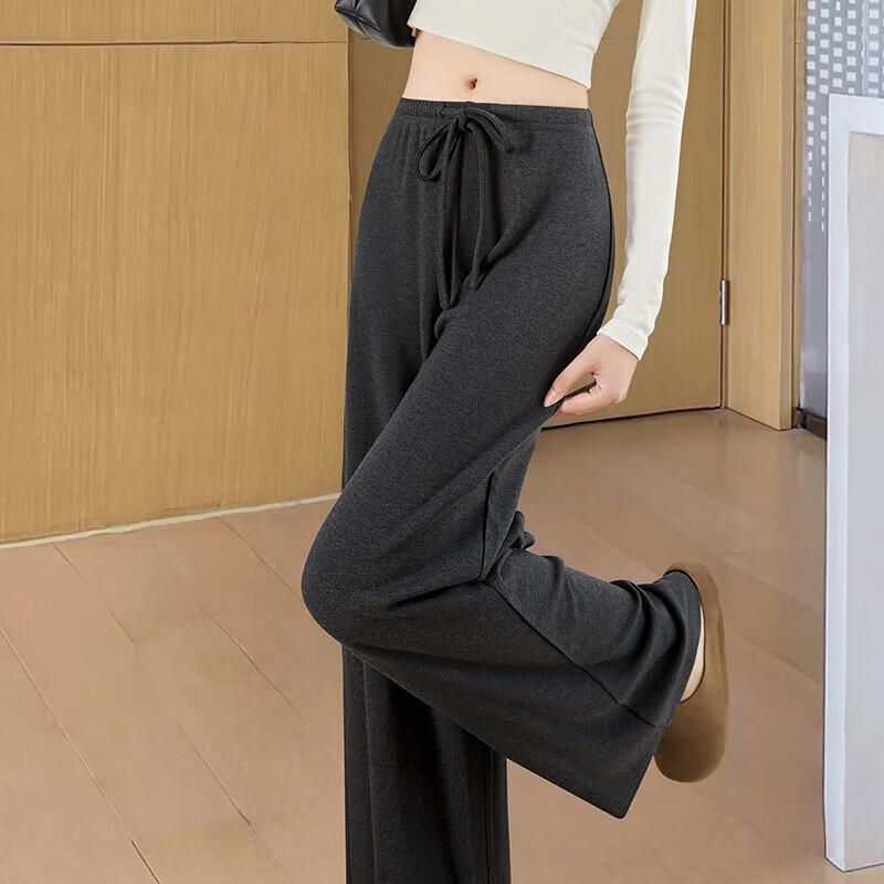 Women's Relaxed Fit Wide-Leg Drawstring Pants