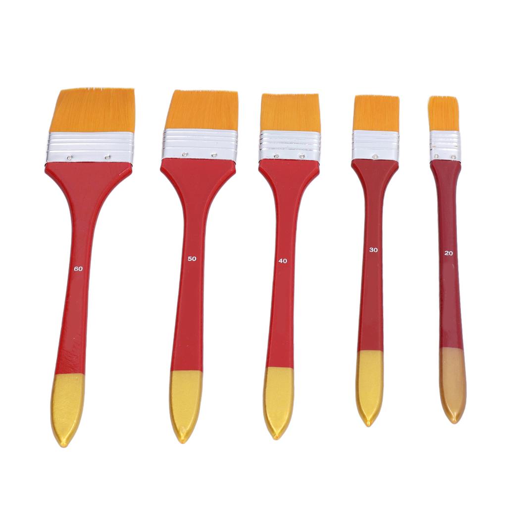 Paint Brush High Temperature Resistance Feel Comfortable Recyclable 5 Different Sizes Oil Paint Brushes