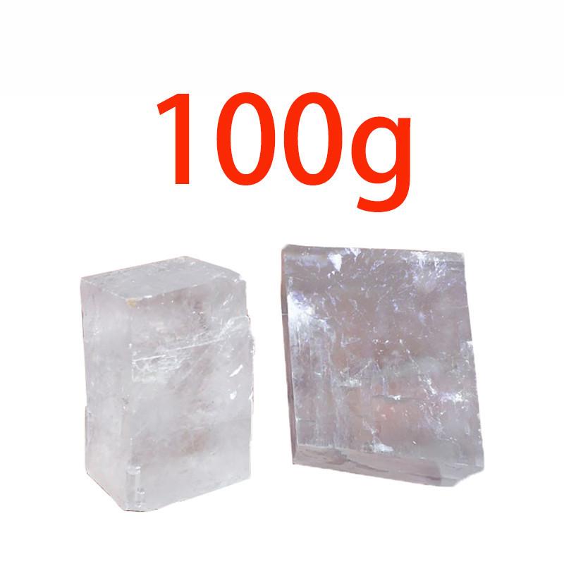 

White Yellow Optic Calcite Natural Crystal Cubes Iceland Spar Ore Transparent White(100g)