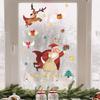Cartoon Santa Claus Gift Wall Sticker Christmas Glass Windows Room Decor Decals Bedroom Home Decoration New Year Removable Mural