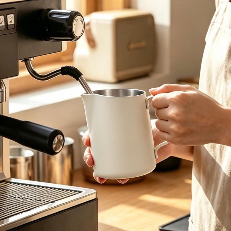Stainless Steel Angled Spout Latte Art Pitcher