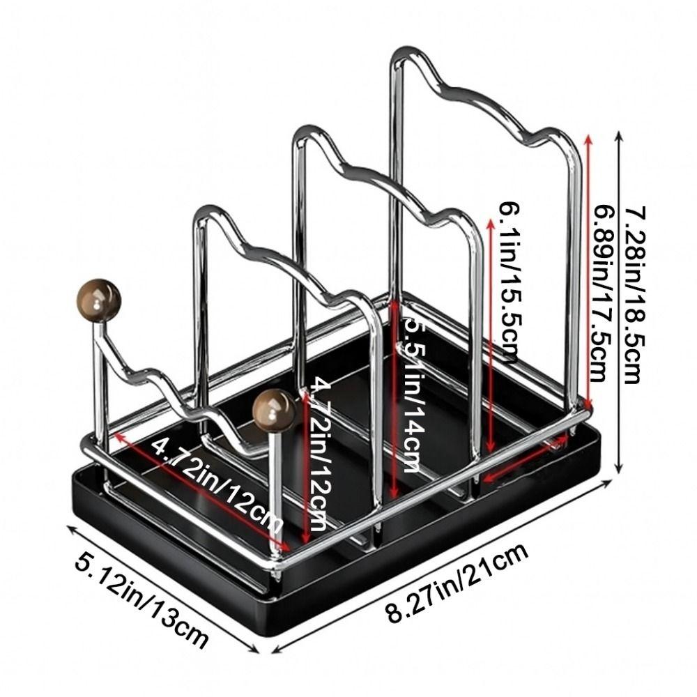 Mehrschichtiger Topfdeckel-Aufbewahrungsständer Vertikaler Schneidebrett-Halter Schneidebrett-Organizer Teller