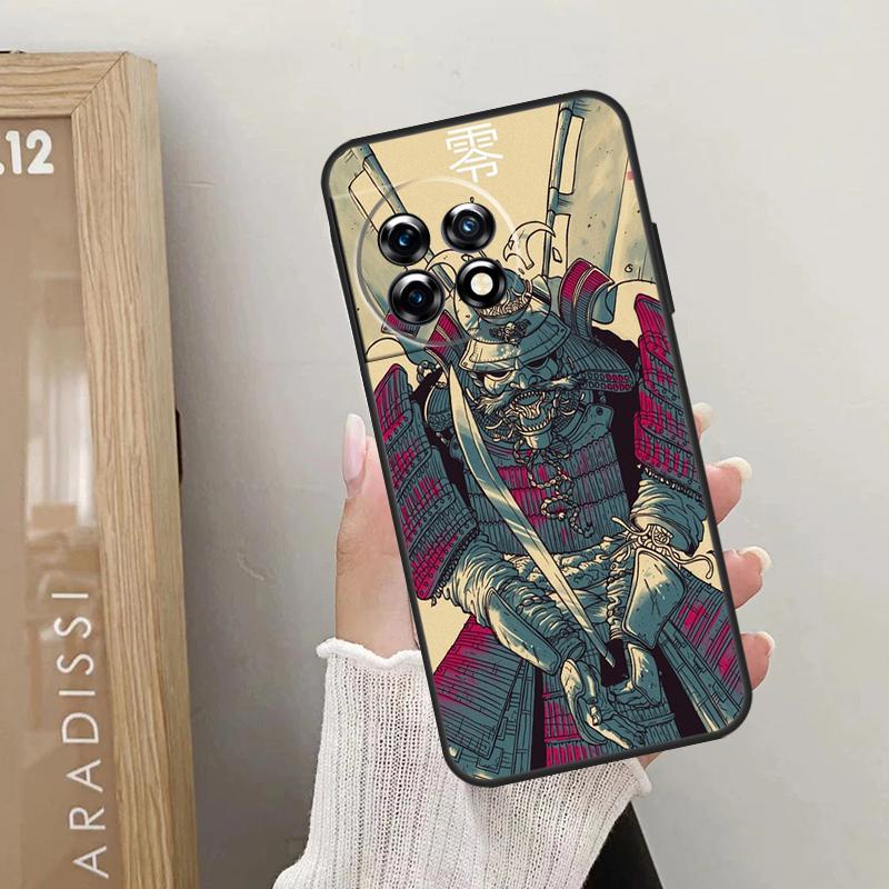 Samurai Mask Demon Case For OnePlus Nord CE 5 3 4 Lite N20 N30 OnePlus 13T 10T 8T 11 12 13 15 R 9 10 Pro Cover
