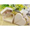 Natural Wood Heart Shape Storage Box Water Resistant Small Cosmetic Organizer Decorative Bathroom Vanity Decor