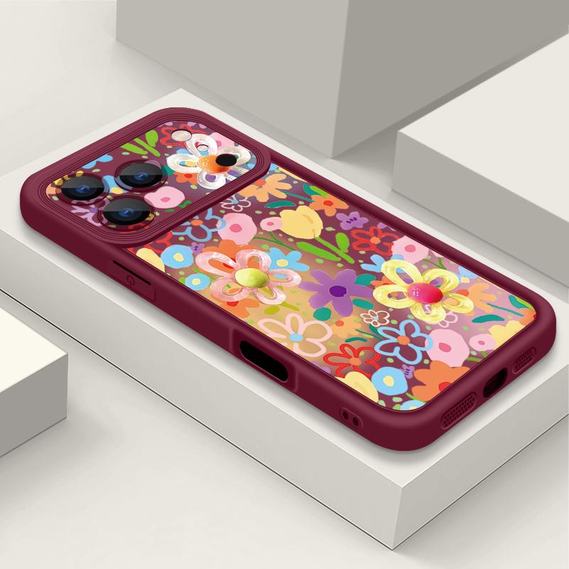 Etui na telefon z nadrukiem kreskówkowych kwiatów dla iPhone 17 Pro Max Air 16 15 Pro Max 14 13 12 Pro Max 11 Przezroczysty miękki pokrowiec na tył z TPU
