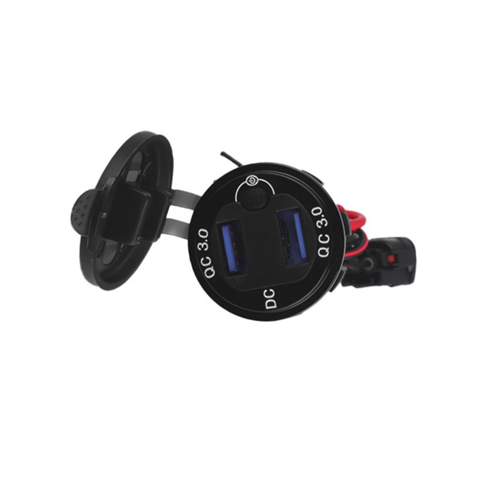 Dual USB 3.0 Fast Charger Socket Power Outlet Adapter For HONDA XL750 Transalp 750 2023-2024