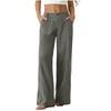 IHUASU Women's Fashion Casual Solid Color Print Pants & Capris
