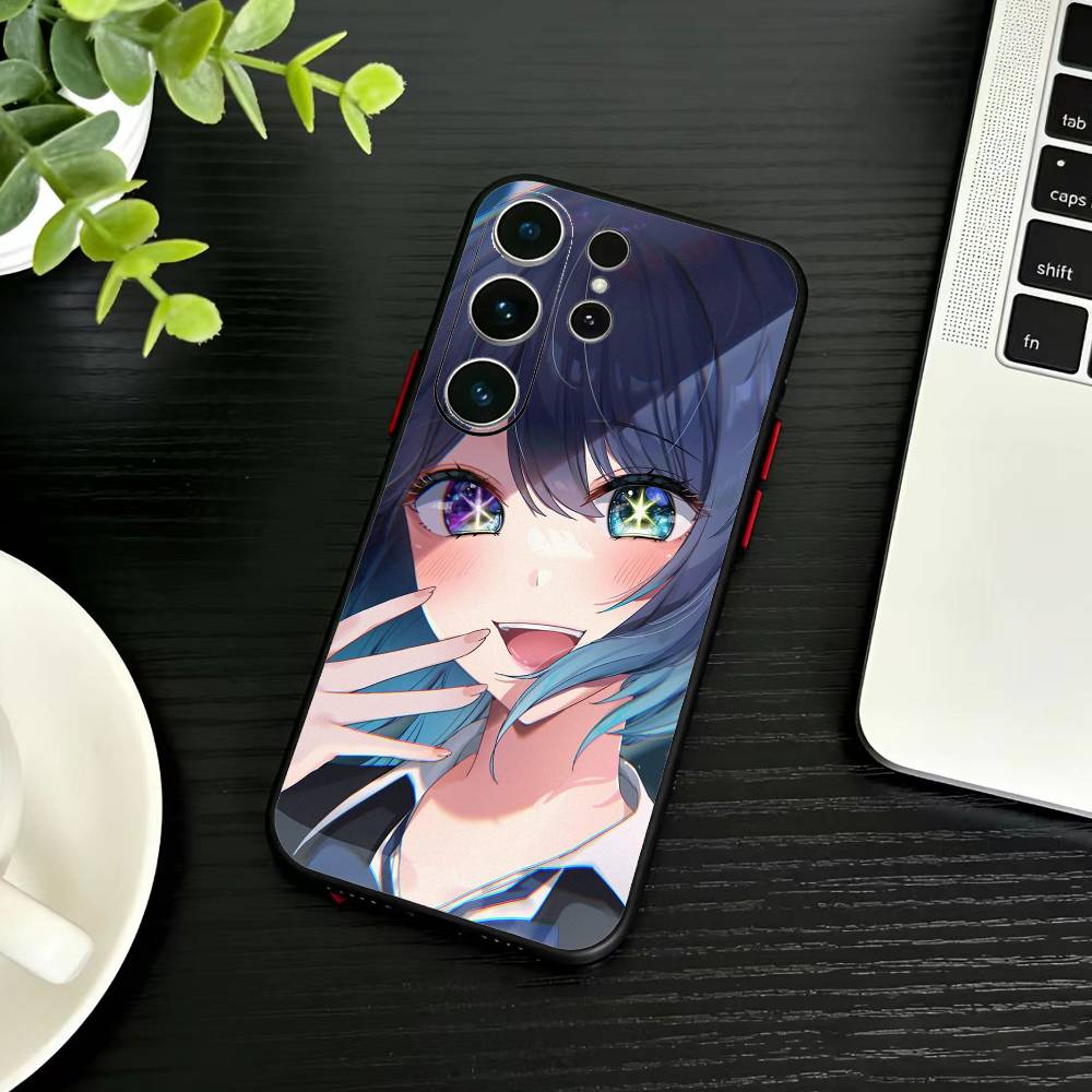 Anime Oshi-no Ko Phone Case For Samsung S26,S25,S24,S23,S22,S30,S21,Ultra,Plus,FE 5G Black Soft Cover