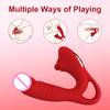 Vibrator für Frauen mit 10 Vibrationsfrequenzen G-Punkt Klitoris Doppelte Stimulation AV Massage-Stab Sexspielzeug für Erwachsene für Frauen