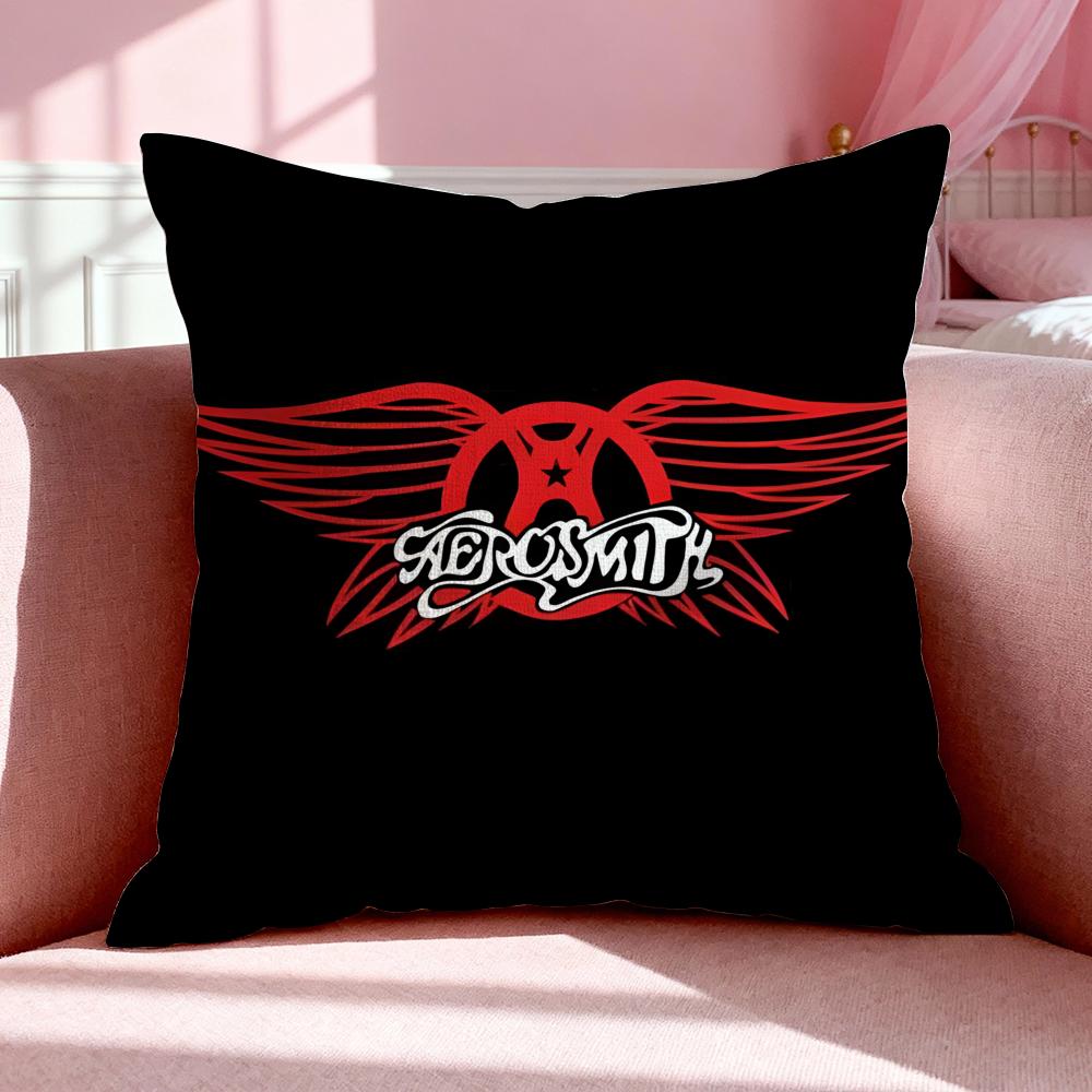 Band A-Aerosmith Cushion Cover Breathable Linen Pillowcase Summer Odorless Eco-Friendly Invisible Zipper Washable