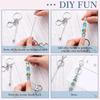 12Pcs DIY Beaded Key Chain Rust-Proof Durable Handmade Keychain Pendants Classroom Reward Keychain Crafting Tools