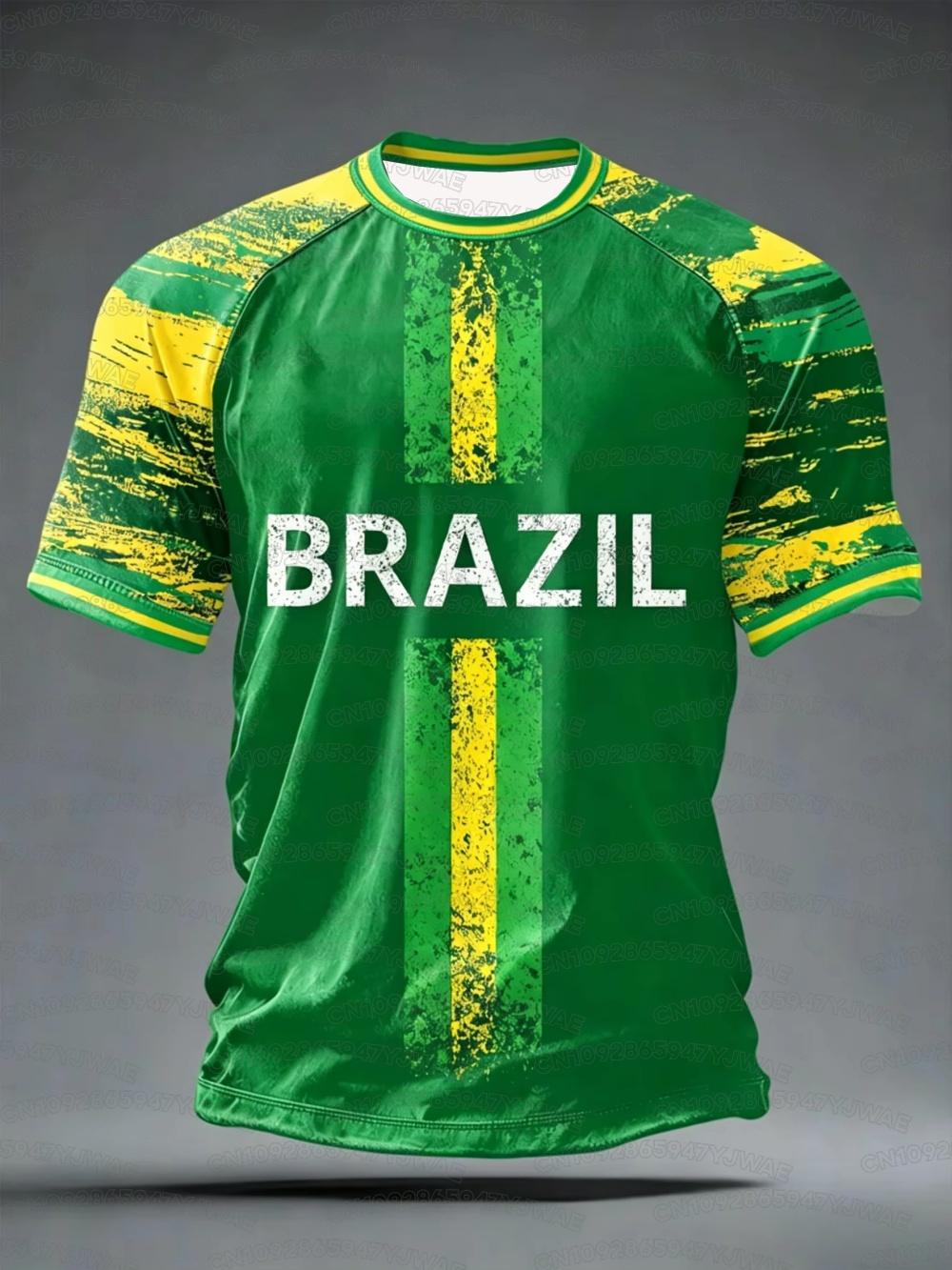 2026 Summer New Men s Women s Brazil Sport Jersey Classic Brazil Short Sleeve Tees Casual Sports T-shirt Tops XXS