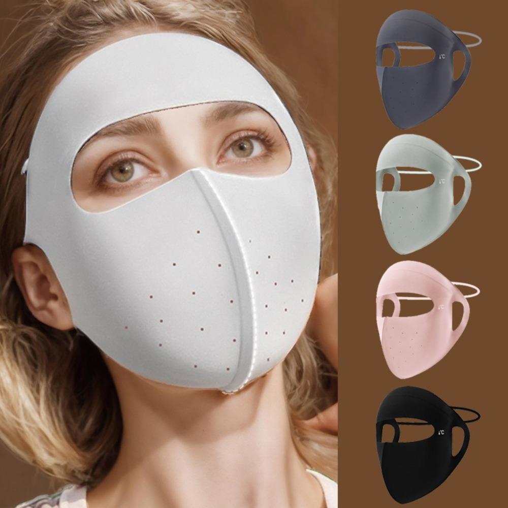 Breathable Ice Silk Mask Anti-UV Face Veil New Riding Face Mask  Outdoor Sports