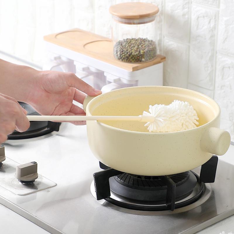 Long Handle Melamine Sponge Cleaning Brush For Bottles And Bottles Water