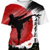 Japonya Eğitim T-shirt erkek 3d Karate Baskılı Tee Üstleri Büyük Boy Kısa kollu Yüksek Kaliteli Spor Erkekler Çabuk kuruyan T Gömlek