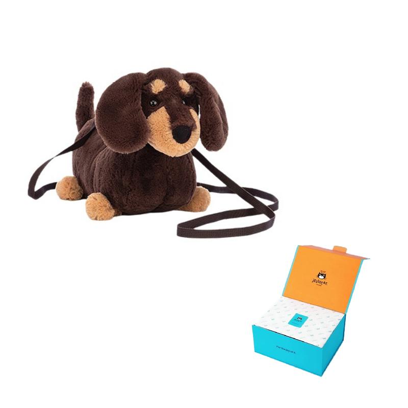 JELLYCAT Dog Series Otto Sausage Dog Backpack Doll Plush Doll 16cm Height