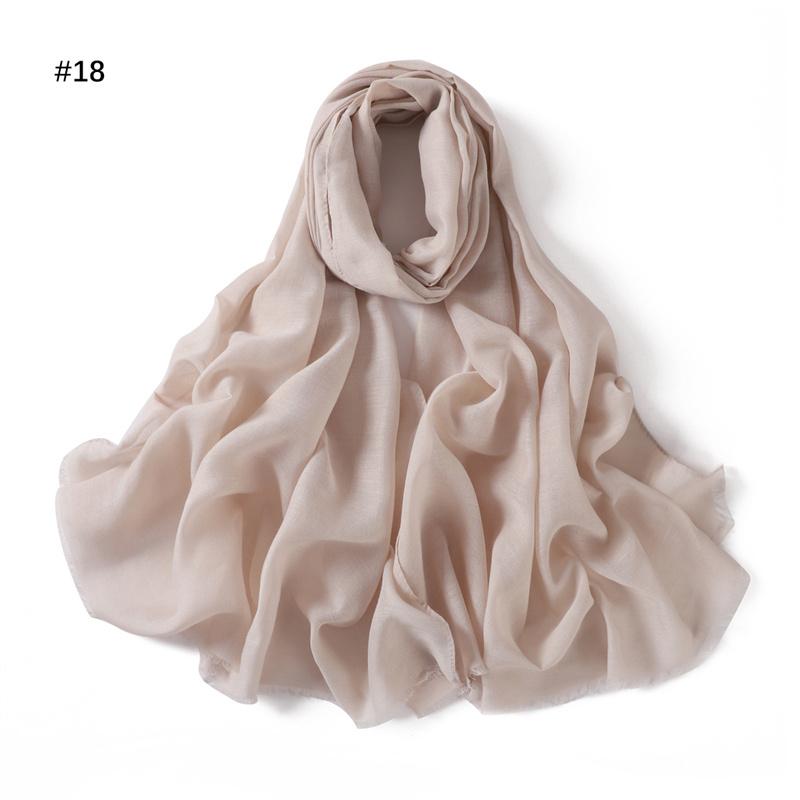 New Fashion Women Ramadan Muslim Hijab Cotton and Linen Soft Autumn and Winter Solid Color Islam Scarf Headscarf Shawl